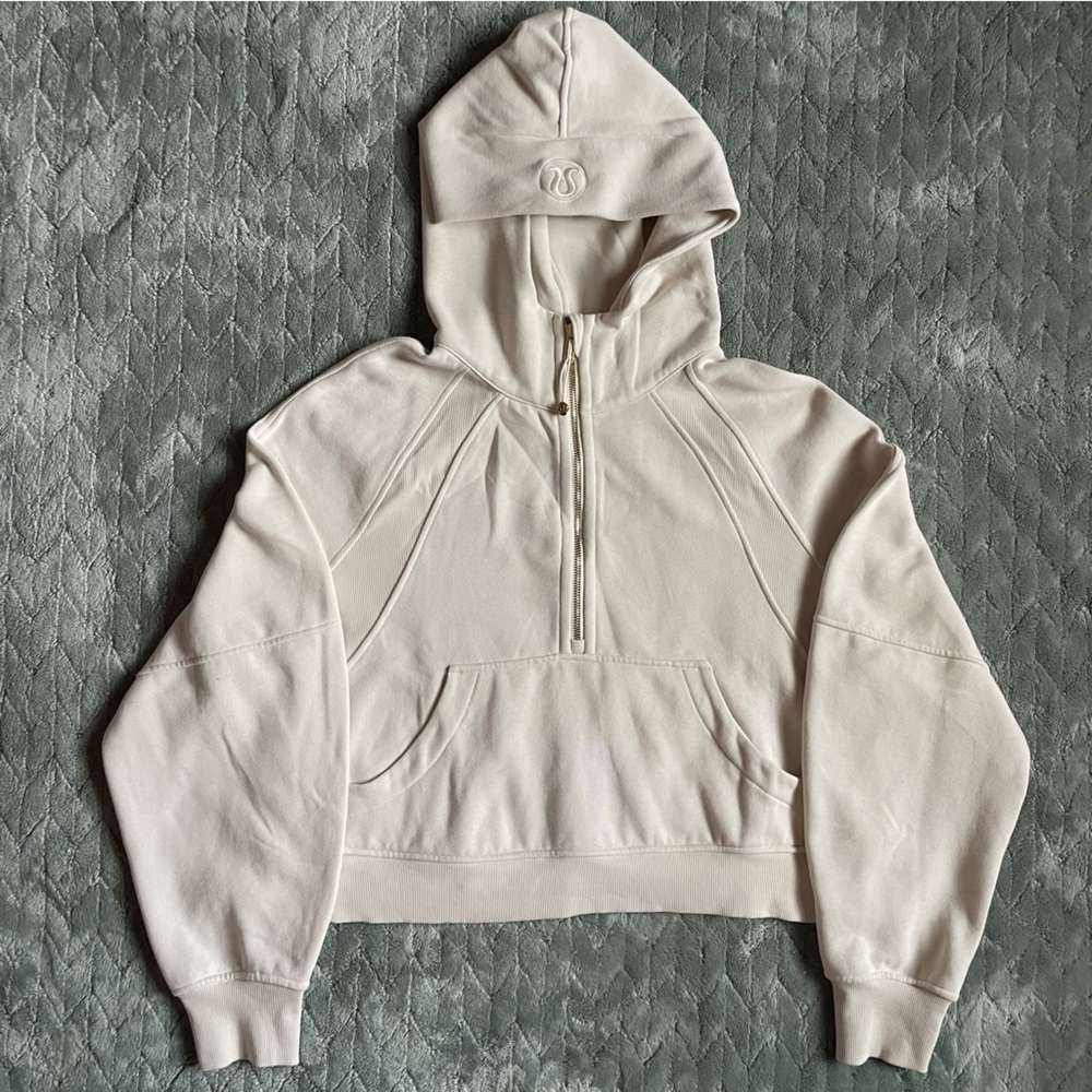 Lululemon Half-Zip Cream-Colored Scuba Hoodie